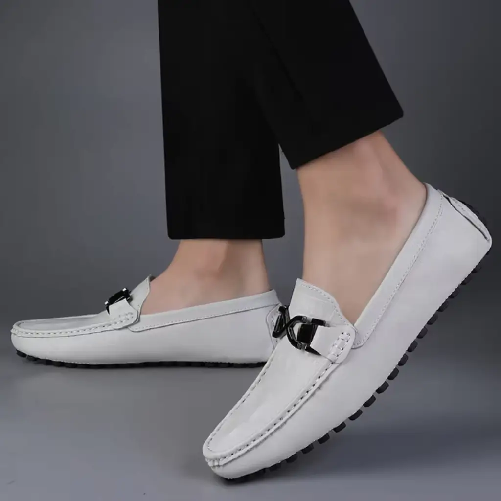 mocassim masculina branco